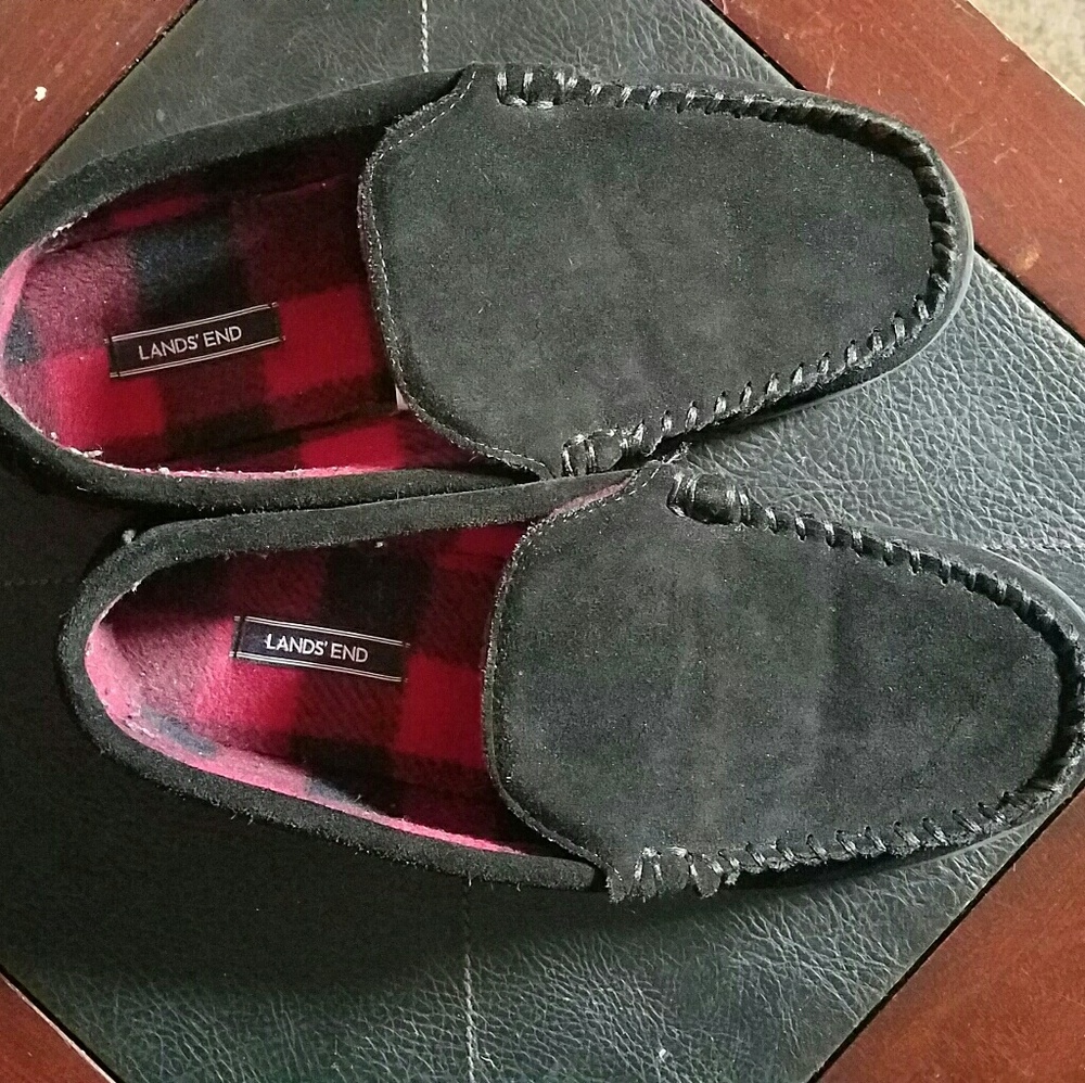 Land's End Black Slippers for Men